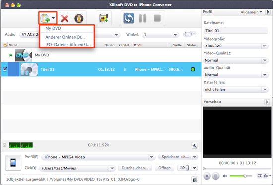 Xilisoft DVD to iPhone Converter for Mac